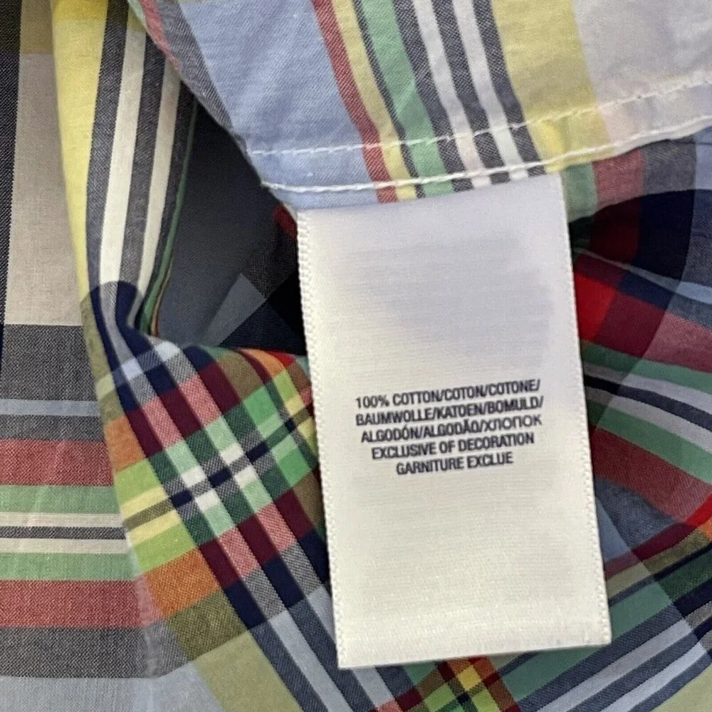 Ralph Lauren Shirts‎ Boys Size 5 Lot Of 2 Plaid Button Down Yellow Blue Orange